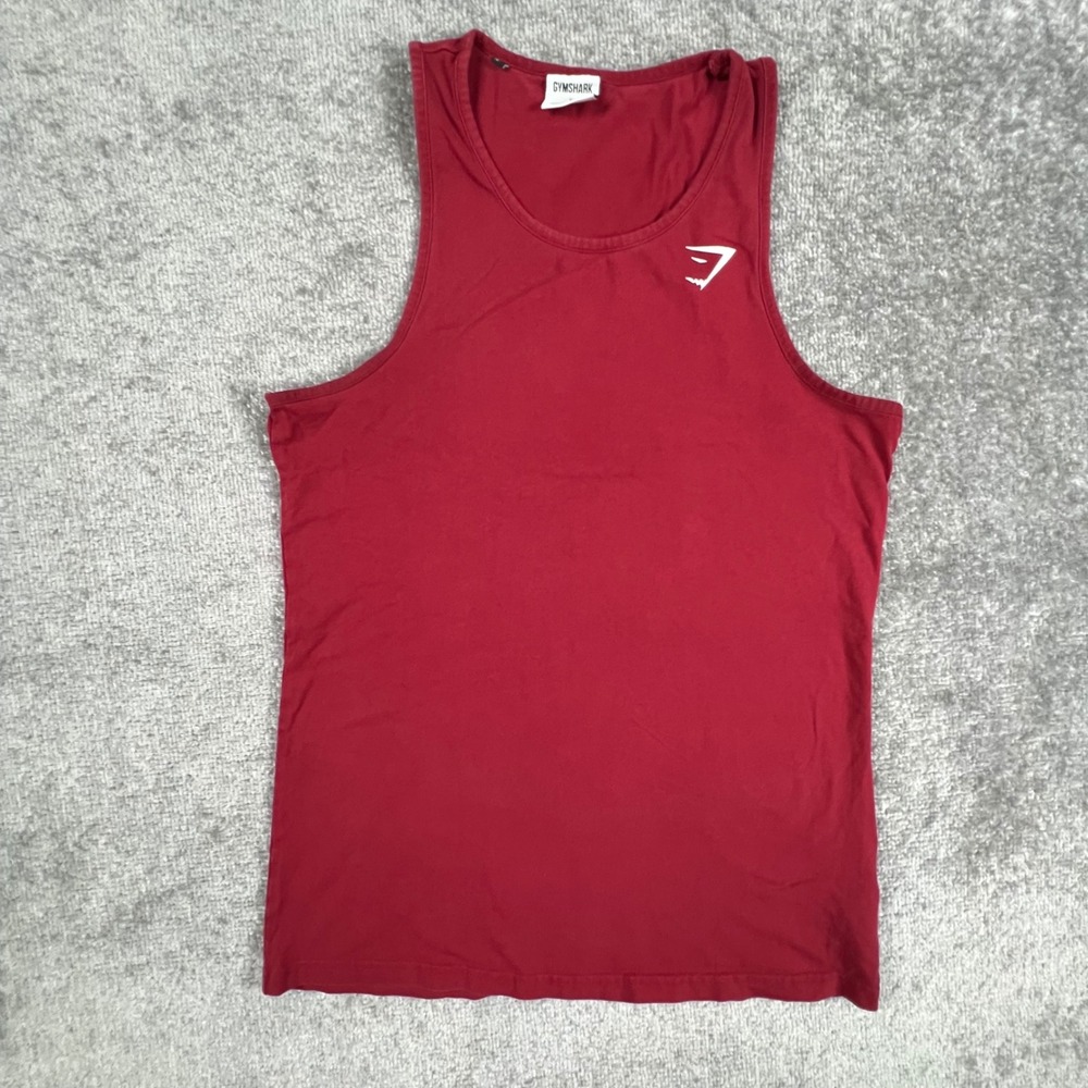 Gymshark Mens Small Dark Red Sleeveless Muscle Tank Top GMTK3251-BGR-AW20-657